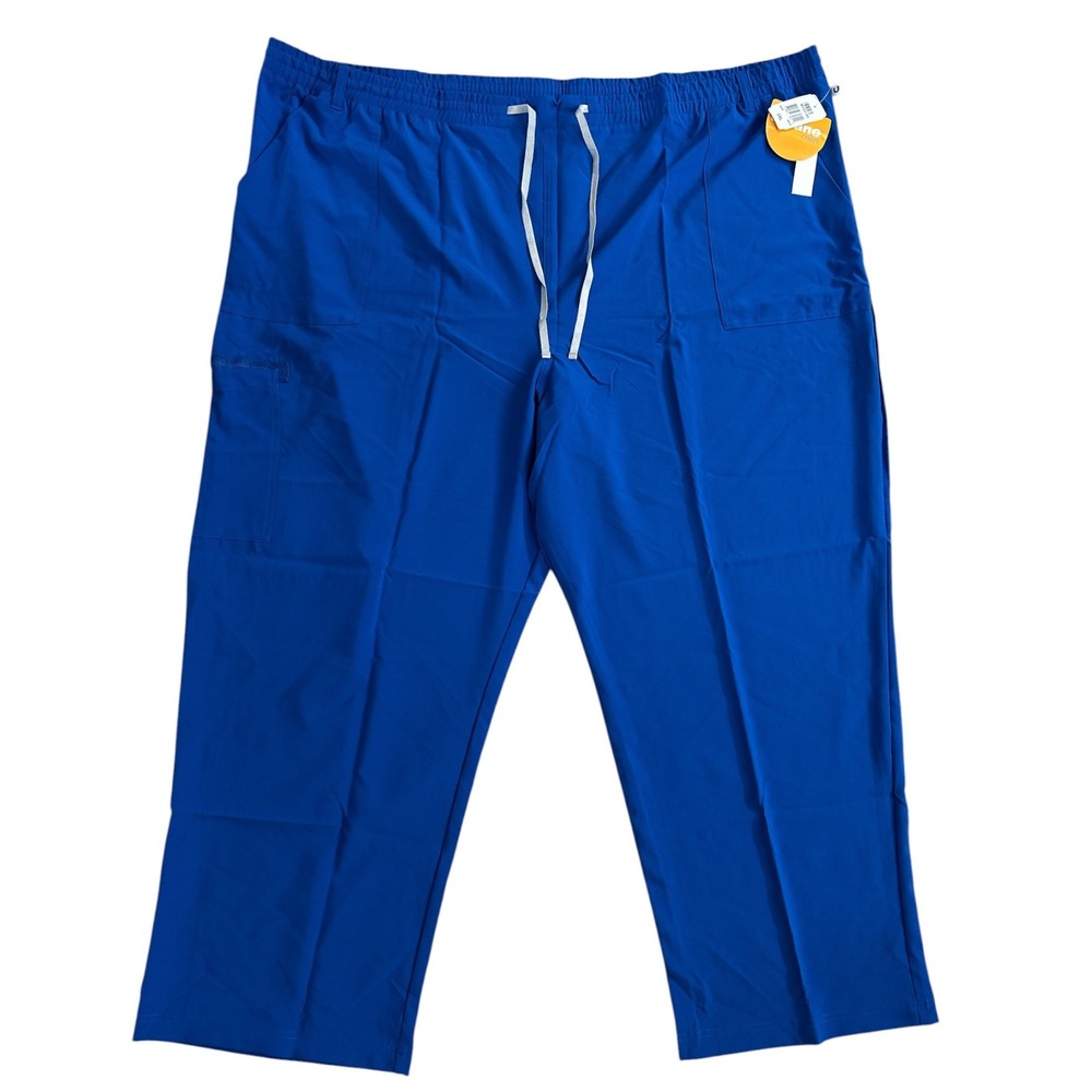 Urbane Performance Scrub Pants Royal Blue Cargo Drawstring‎ 5XL 9312 NWT
